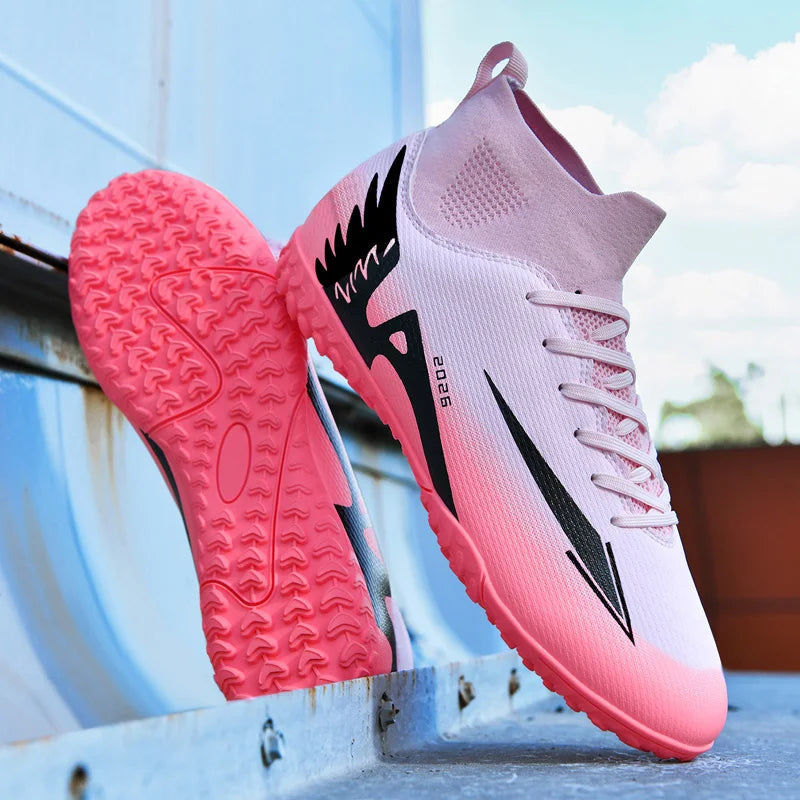 Men’s Soccer Shoes – High Ankle, Non-Slip, Ultralight Boots