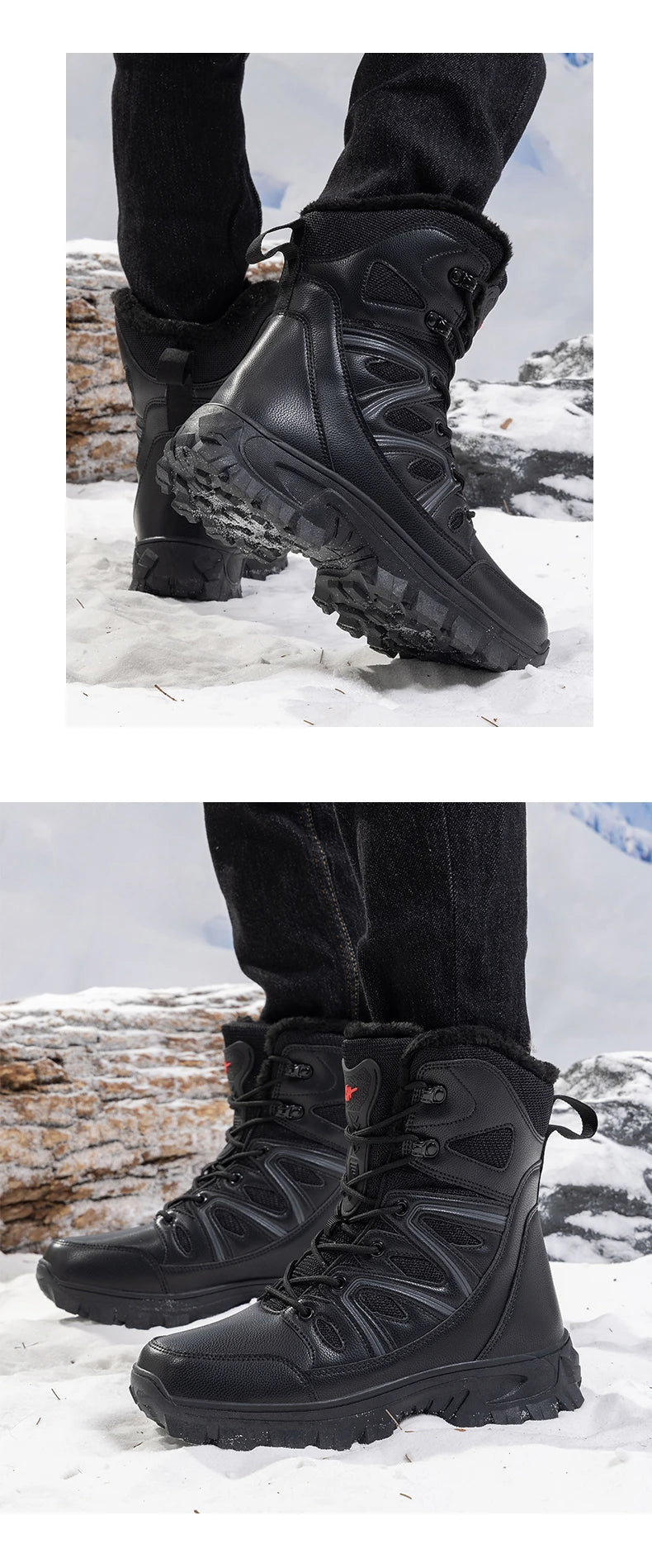 Men’s Waterproof EVA Rain Boots – Non-Slip Winter Snow Shoes