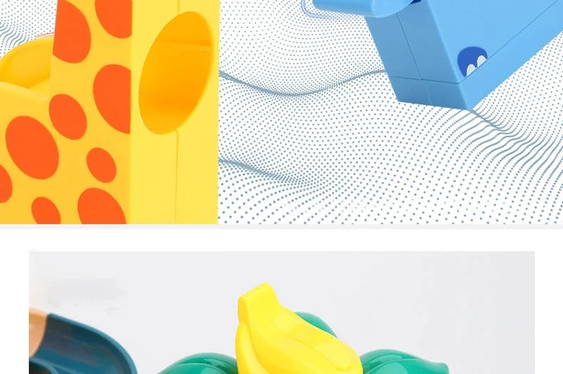 Marble Run Building Blocks Large Dinosaur Animals Slide Track Race Game Big Bricks STEM Educational Construction Toy Kids Gift