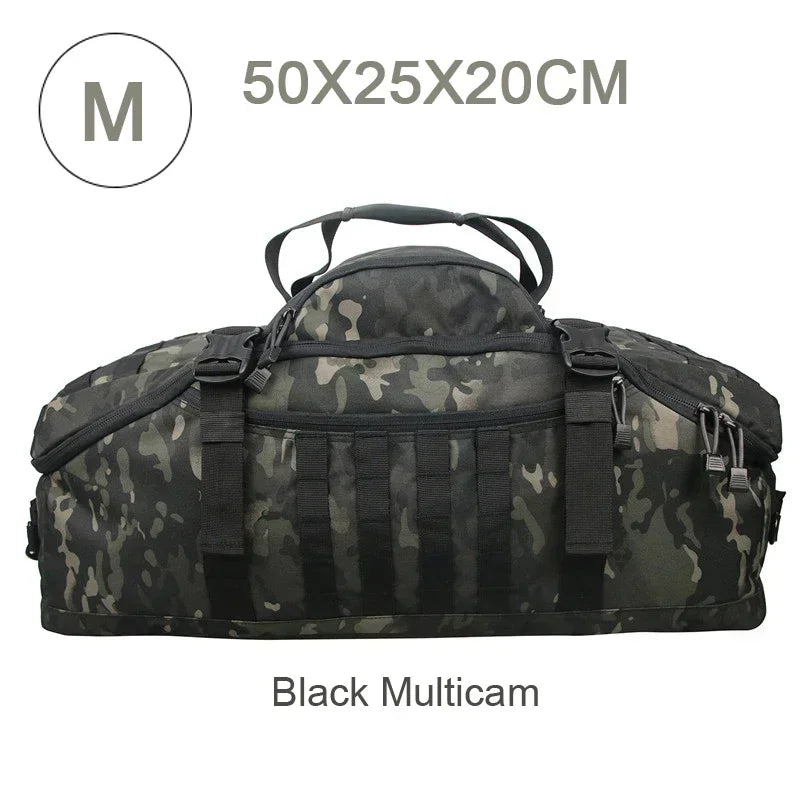 Large Tactical Duffle Backpack 30L–80L Travel Bag