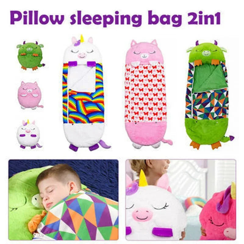 Kids Animal Sleeping Bag Plush Pillow Sleep Sack
