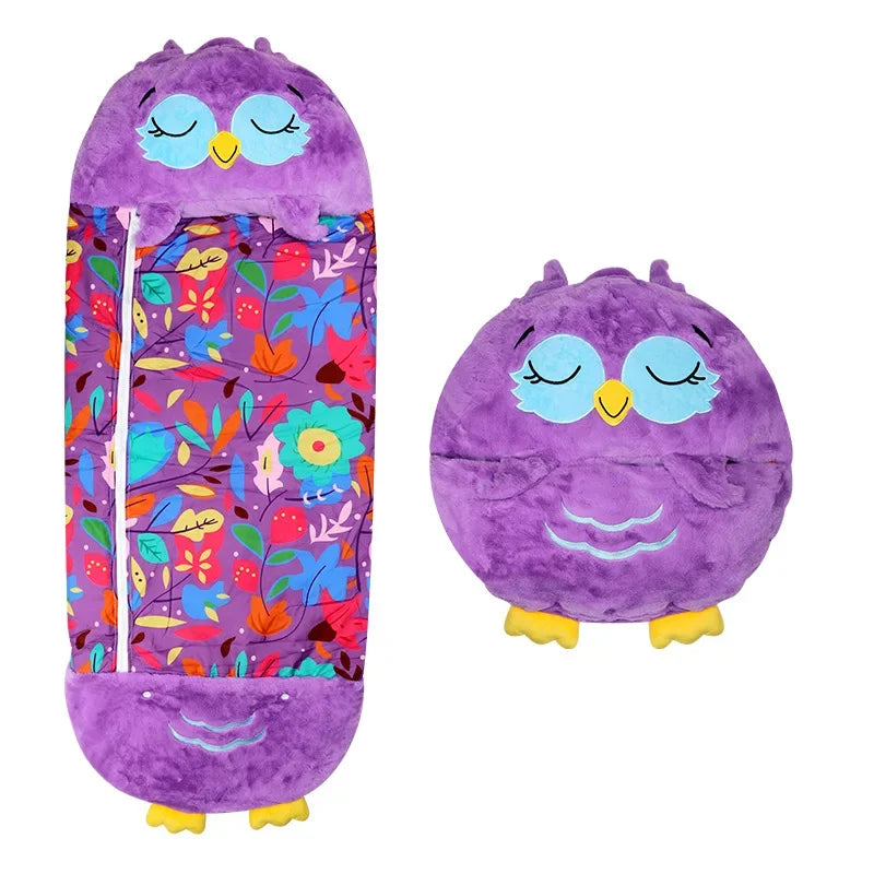 Kids Animal Sleeping Bag Plush Pillow Sleep Sack
