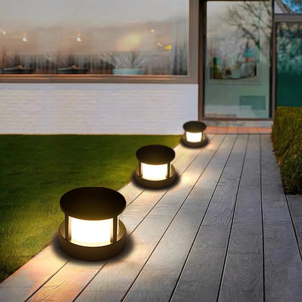 Outdoor 6W 12W  LED Lawn Lamp New Style Waterproof IP66  Garden Path Square Landscape Lawn Lights 110V 220V Warm White Lighting