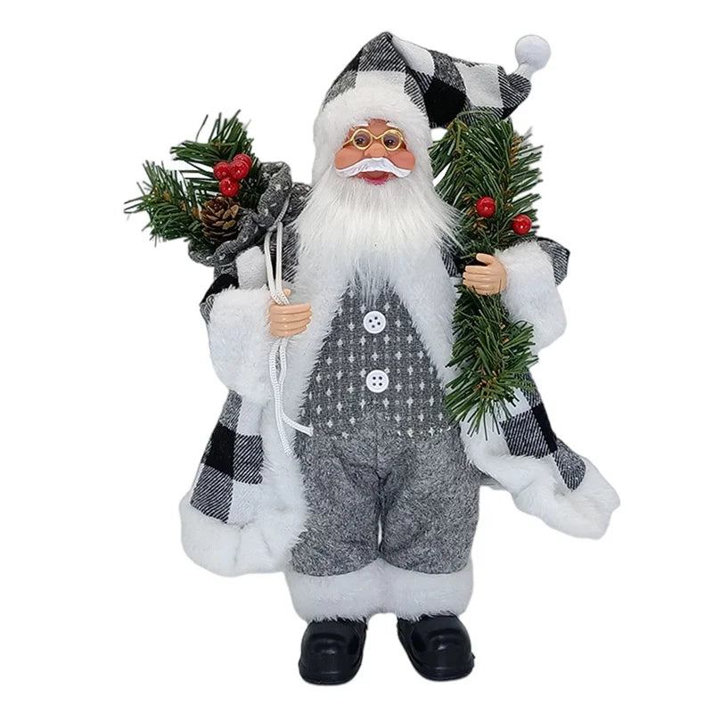 12 inch Christmas Standing Chef Santa Claus Merry Christmas Decoartions For Home Xmas Ornaments Navidad Party Supplies Noel 2023