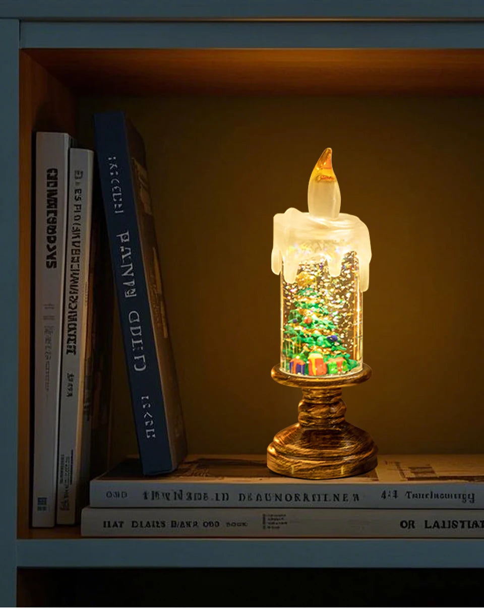 LED Christmas Tree Night Lights Christmas Candles Crystal Lights Christmas Gifts for Family and Friends Creative Gifts