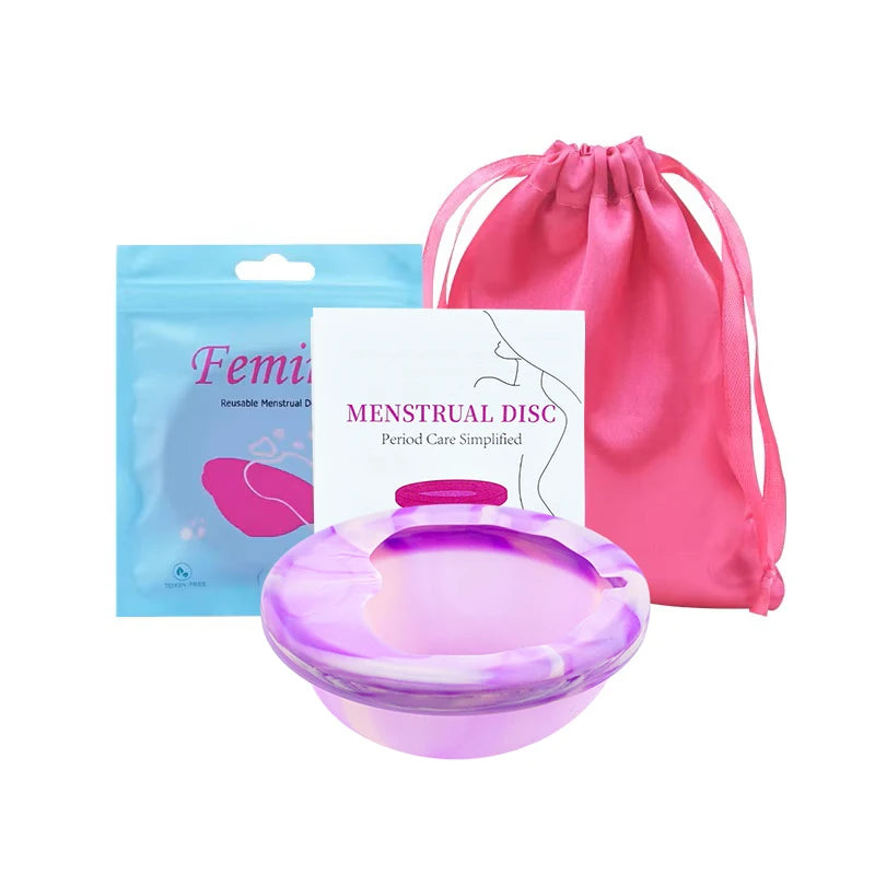 Medical Silicone Menstrual Disc With String Menstrual Cup Period Menstrual Collector Menstruation Disk Women Health Care Hygiene