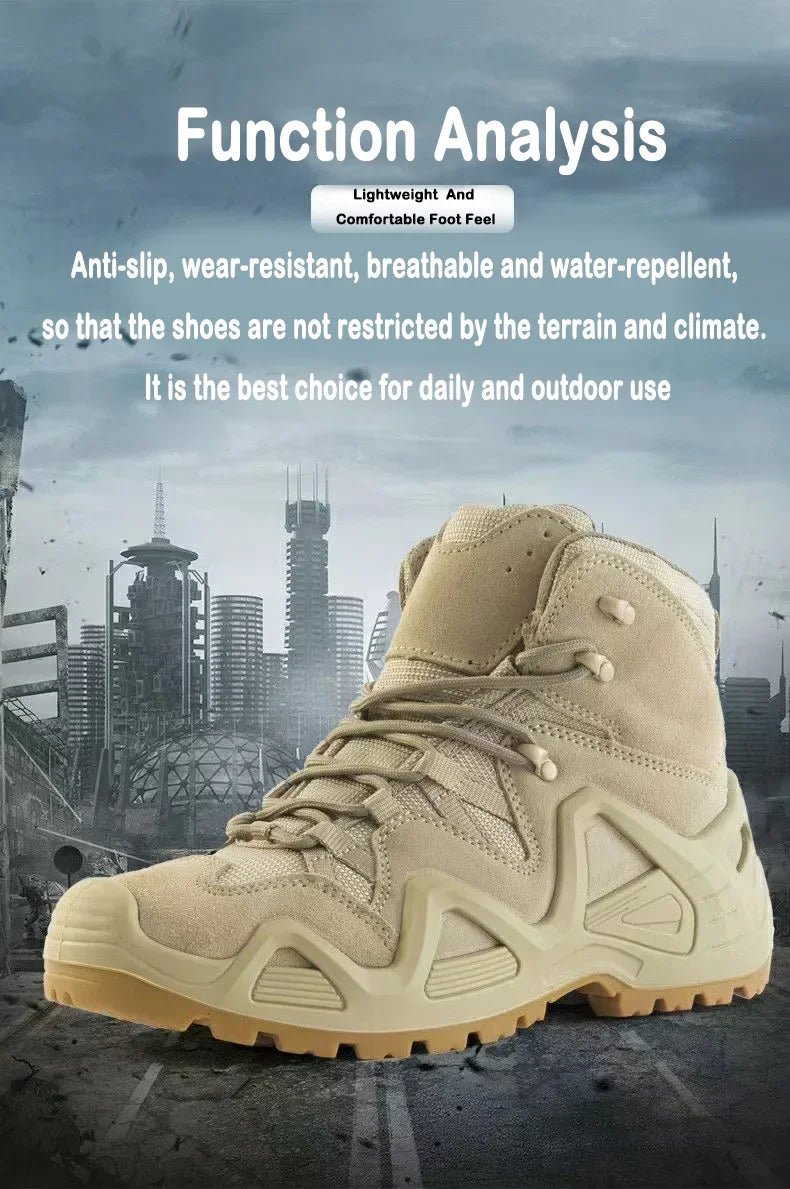 Men’s Waterproof Tactical Combat Boots – Outdoor Hiking & Work