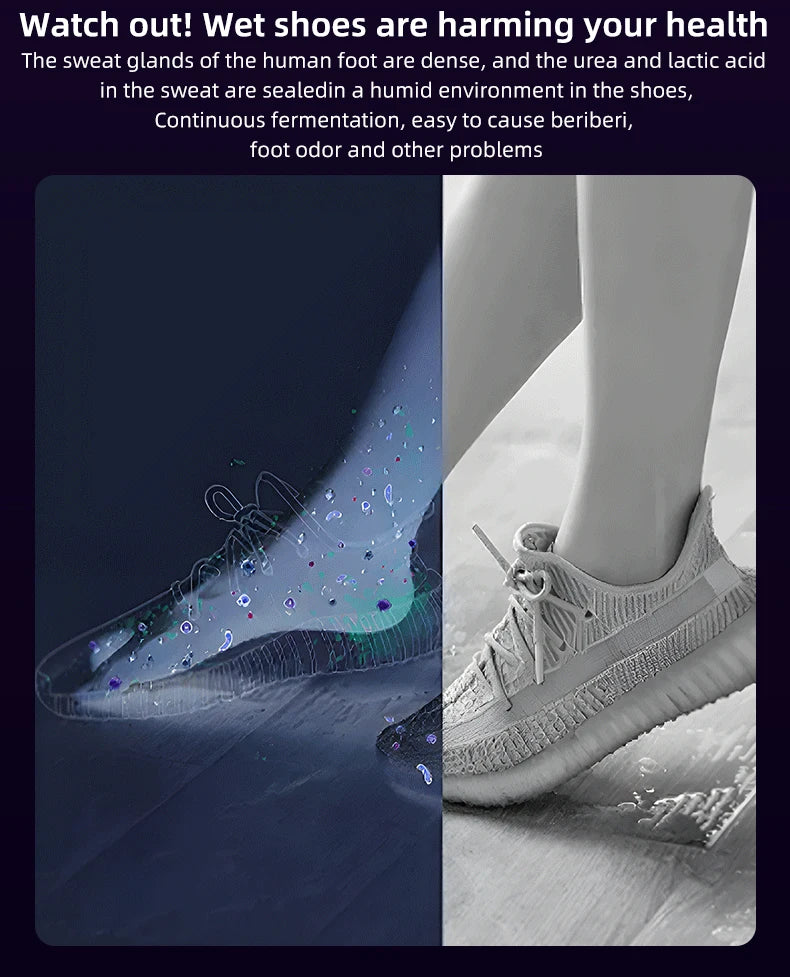 Foldable Electric Shoe Dryer  Deodorizer Sterilizer for Boots Sneakers Portable Smart Display Timer Control Travel Home Gym