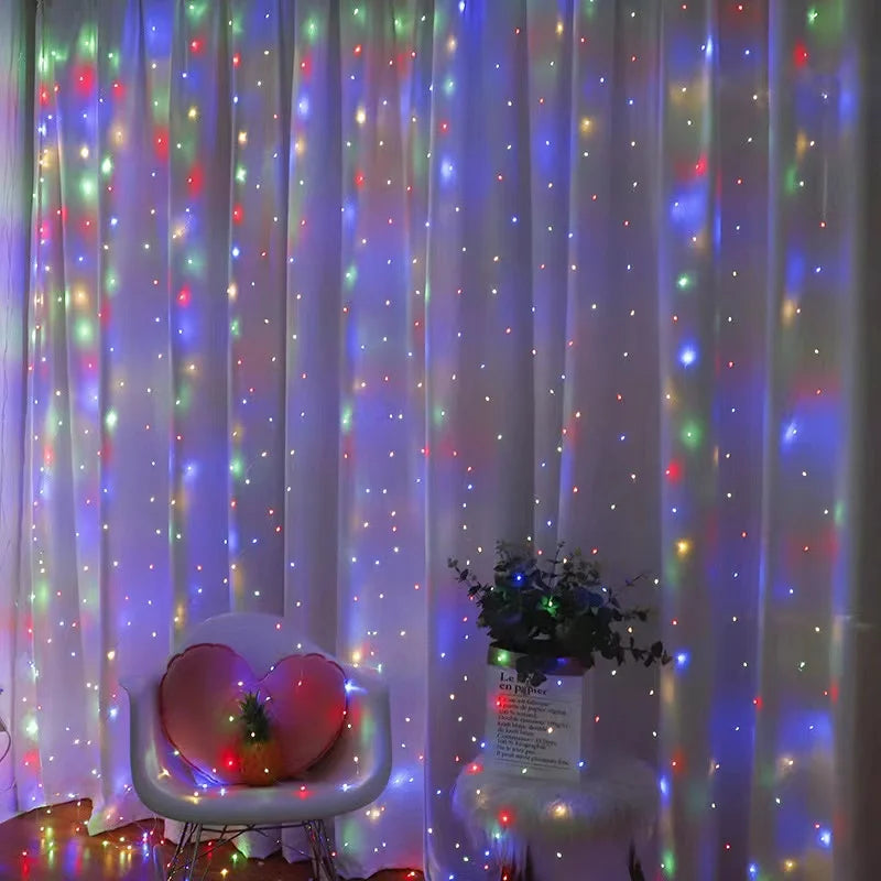 christmas lights decorations lamp holiday lighting USB Holiday Curtain Garland Lamp fairy lights lights decoration led light