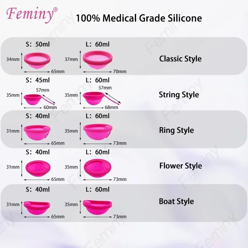 Medical Silicone Menstrual Disc With String Menstrual Cup Period Menstrual Collector Menstruation Disk Women Health Care Hygiene
