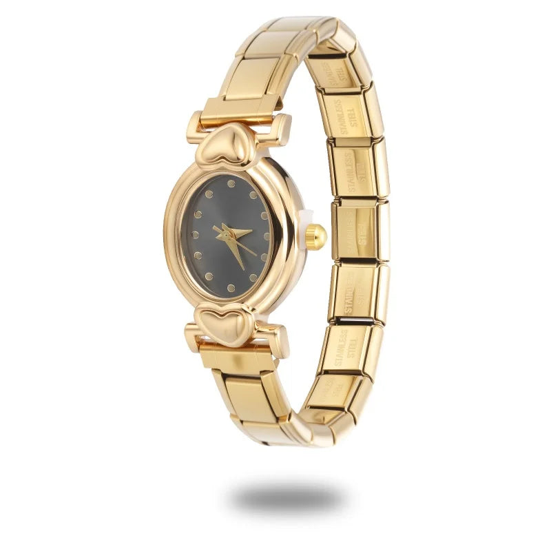 2025 Fashion Women's Men's Stainless Steel Oval Heart Square High Quality Watch Bracelet For Friend Birthday DIY Bracelet Gift