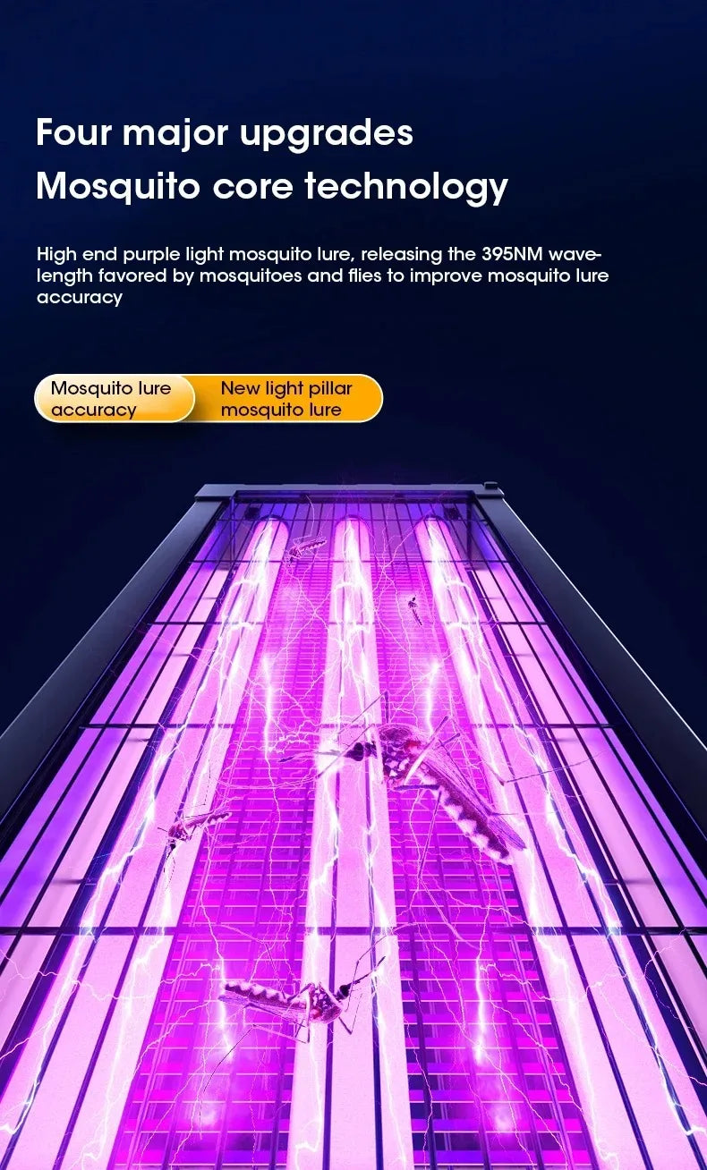 Solar Outdoor Mosquito Killer Lamp UV Light Trap Electric Shock Waterproof  Auto On Off Light Sensor Eco Friendly  Garden Camp