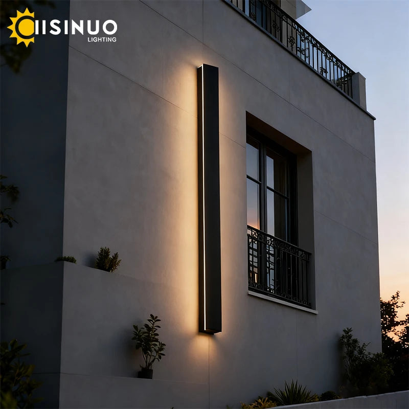 Waterproof outdoor wall lamp LED Long Linear lighting IP65 Aluminum for Garden Garage porch Sconces Fixtures 110V 220V Luminaire