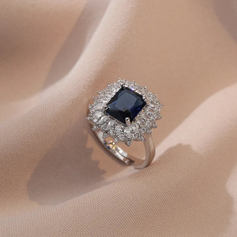 Royal Blue Zircon Bridal Jewellery Set for Women