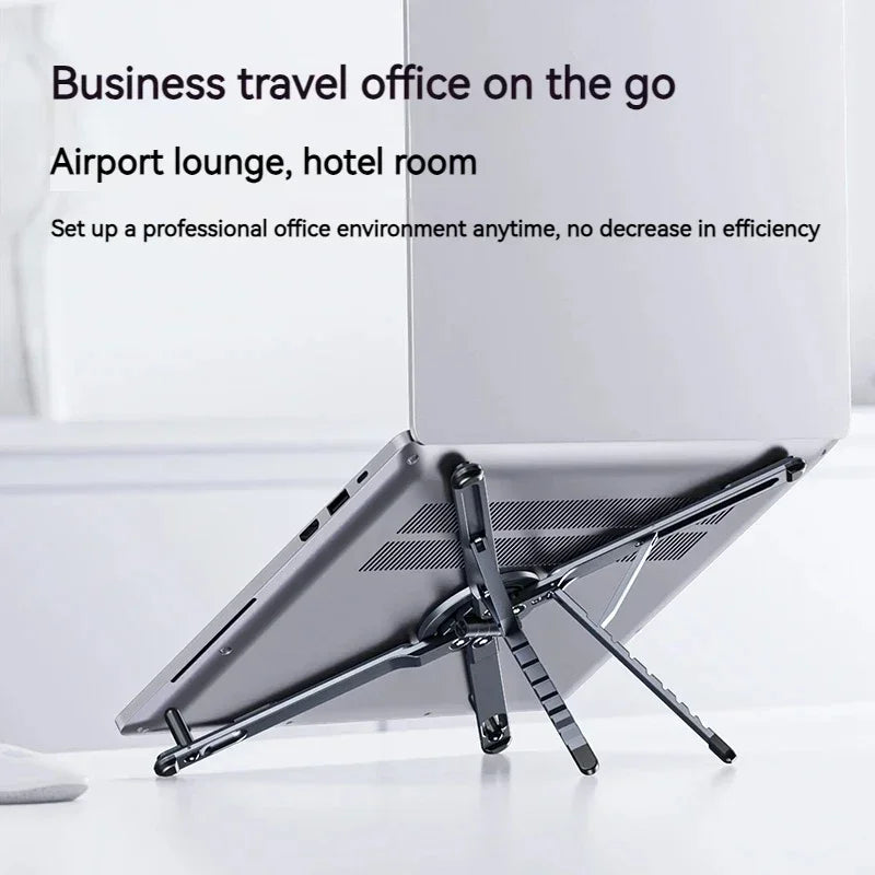 Foldable Aluminum Laptop & Tablet Stand – Portable Adjustable Holder
