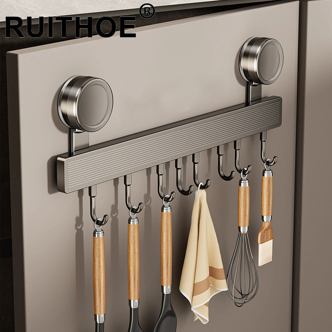 Heavy-Duty Suction Cup Hooks – 6/8/10 Aluminum Bathroom & Kitchen Rack