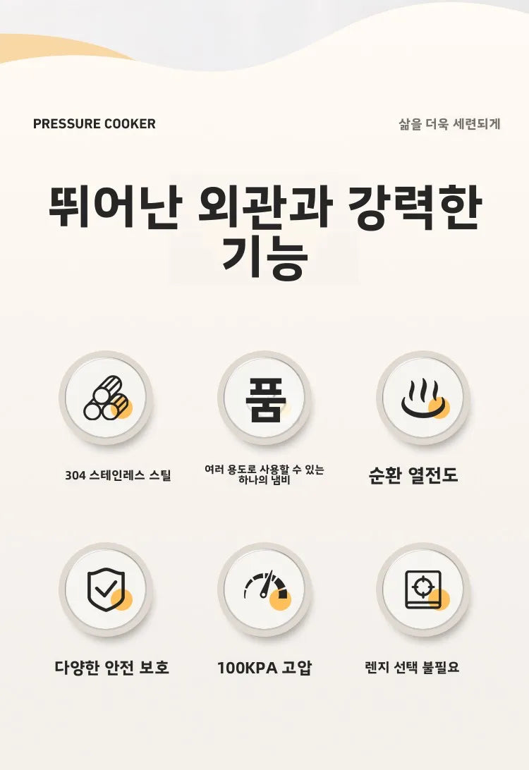 304 Stainless Steel Pressure Cooker, Includes Wooden Stand, Compatible with Gas Stoves, Suitable for Cooking Rice and Boiling Meat.