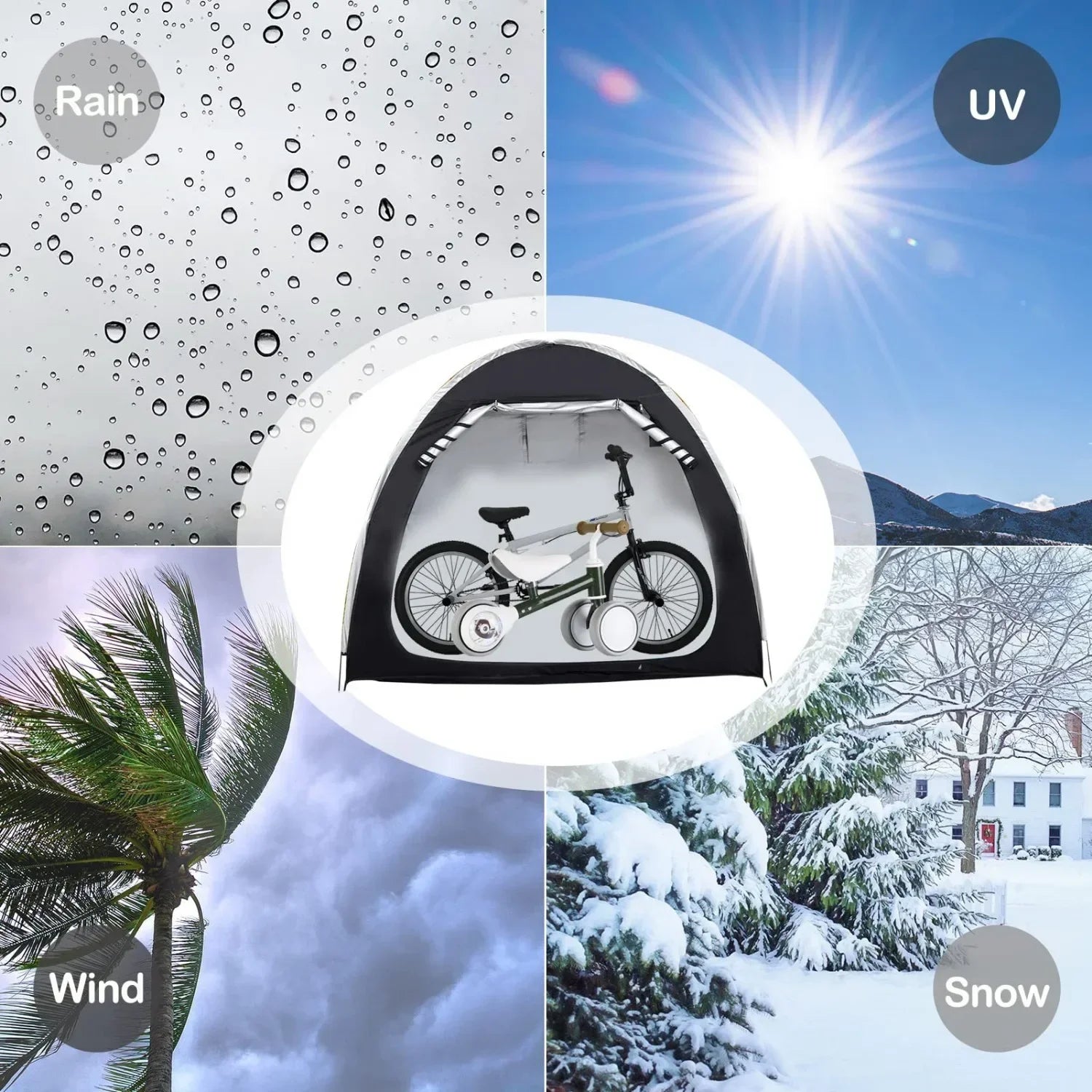 Waterproof Bike Storage Tent for 2–4 Bikes