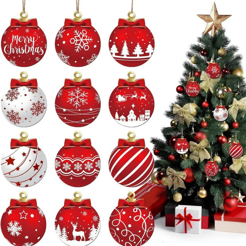 32 Style Christmas Balls Gold Red Christmas Tree Decoration Hanging Bauble Balls Pendant Xmas Party Supplies New Year Gift 2026