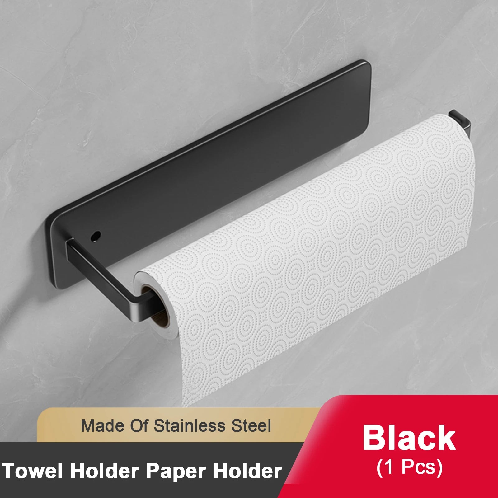 Kitchen Paper Towel Holder Adhesive Tissue Hanger Toilet Roll Paper Dispenser Cabinet Storage Napkin Rack Bathroom Accessories
