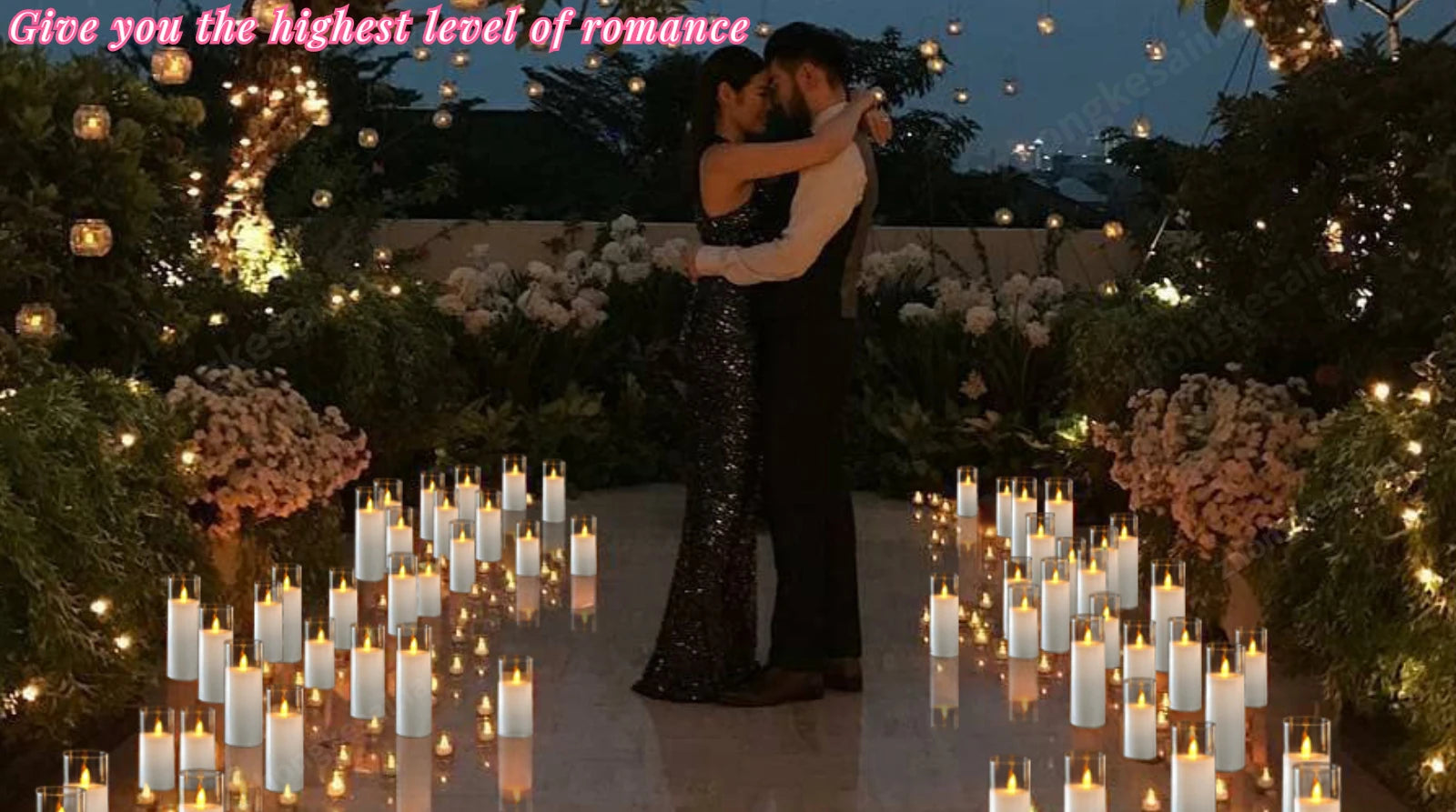 10-180PCS Wedding Led Candles Artificial Candles Led Flickering Flameless Candles with Batteries Operated Home Decor Acrylic Cup