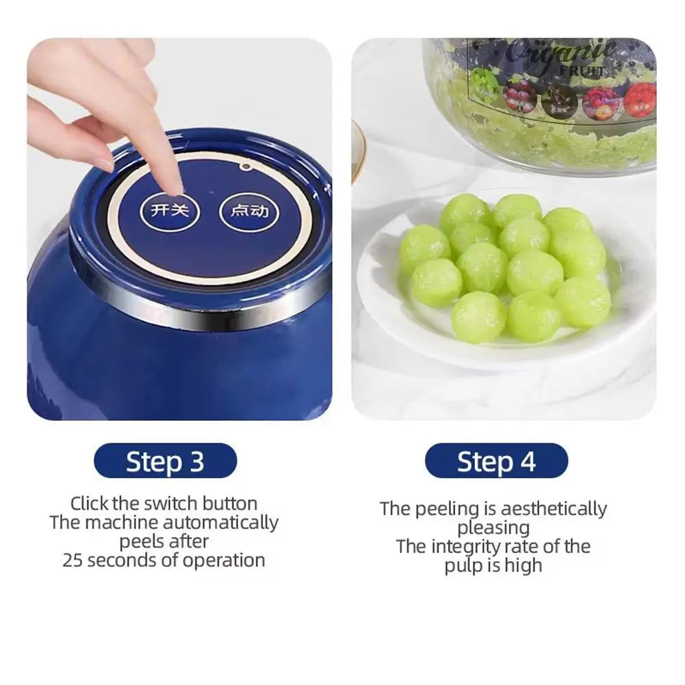 Fruit And Vegetable Peeling Machine Upgraded New Electric Automatic Garlic Peeler Machine, Rechargeable Home Peeler