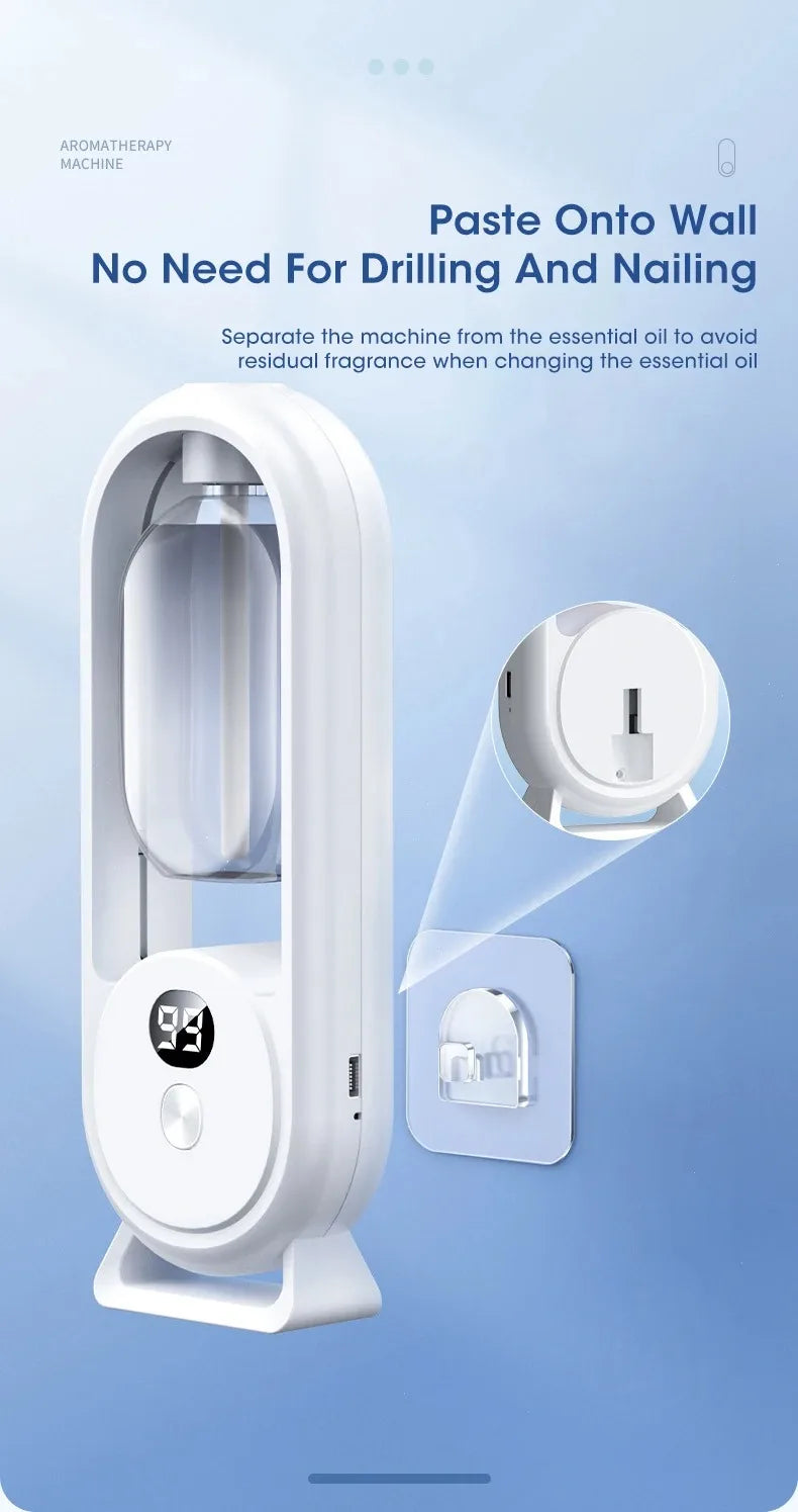 Automatic Nebulizer Essential Oil Diffuser Home Fragrance Machine Kitchen Toilet Deodorizer Perfume Scent Machine