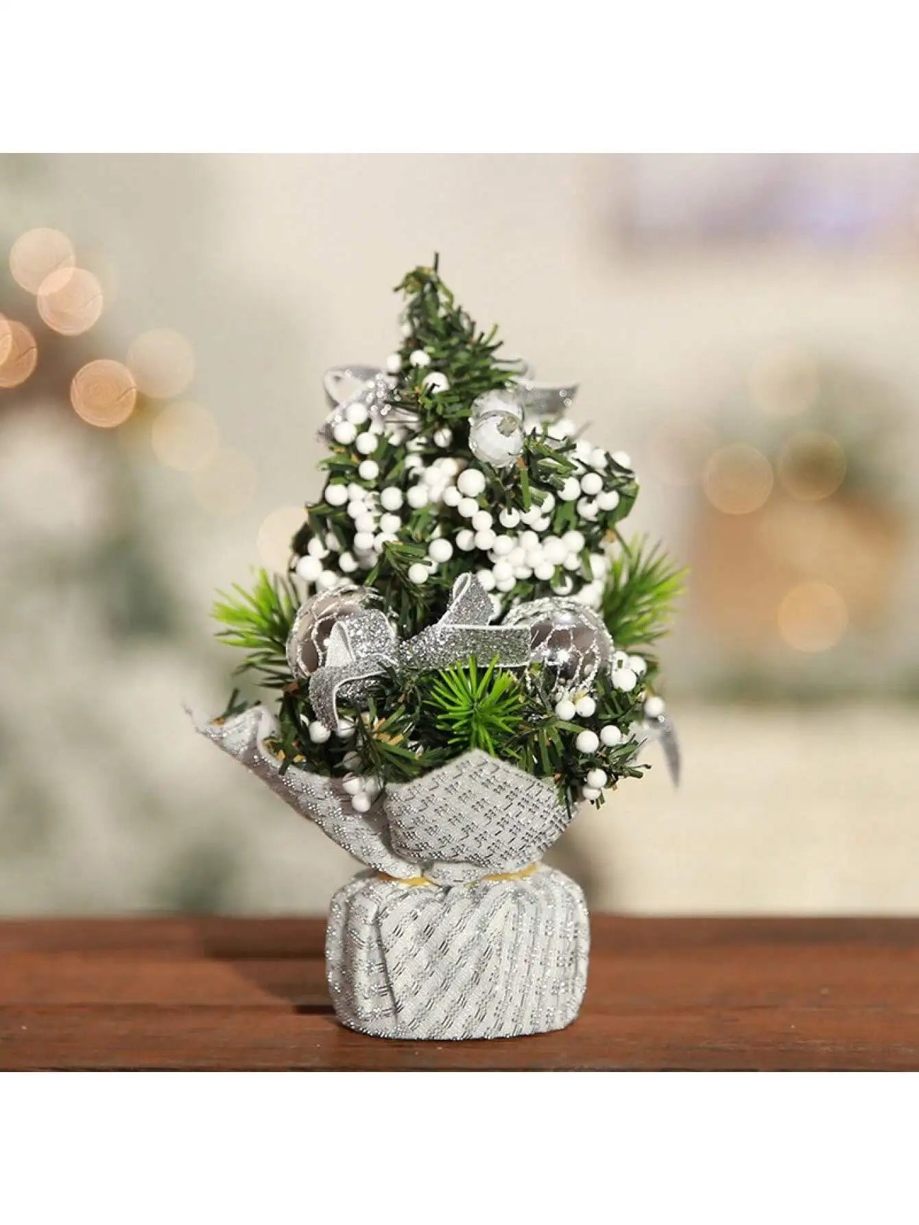 1 Pcs 20cm Christmas Tree Desktop Ornaments, Christmas Eve New Year Party Shopping Mall Wine School Home Decoration Ornaments