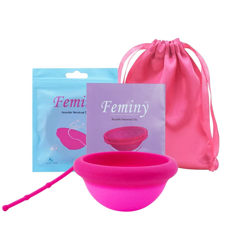 Medical Silicone Menstrual Disc With String Menstrual Cup Period Menstrual Collector Menstruation Disk Women Health Care Hygiene