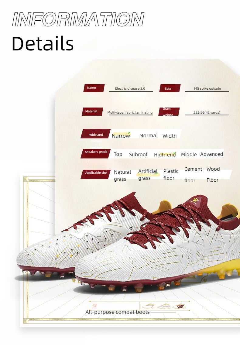 KELME Men’s Soccer Cleats – Professional AG Training Shoes