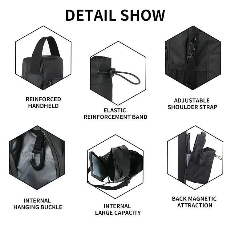 Magnetic Water Bottle Pouch Gym Organizer Bag