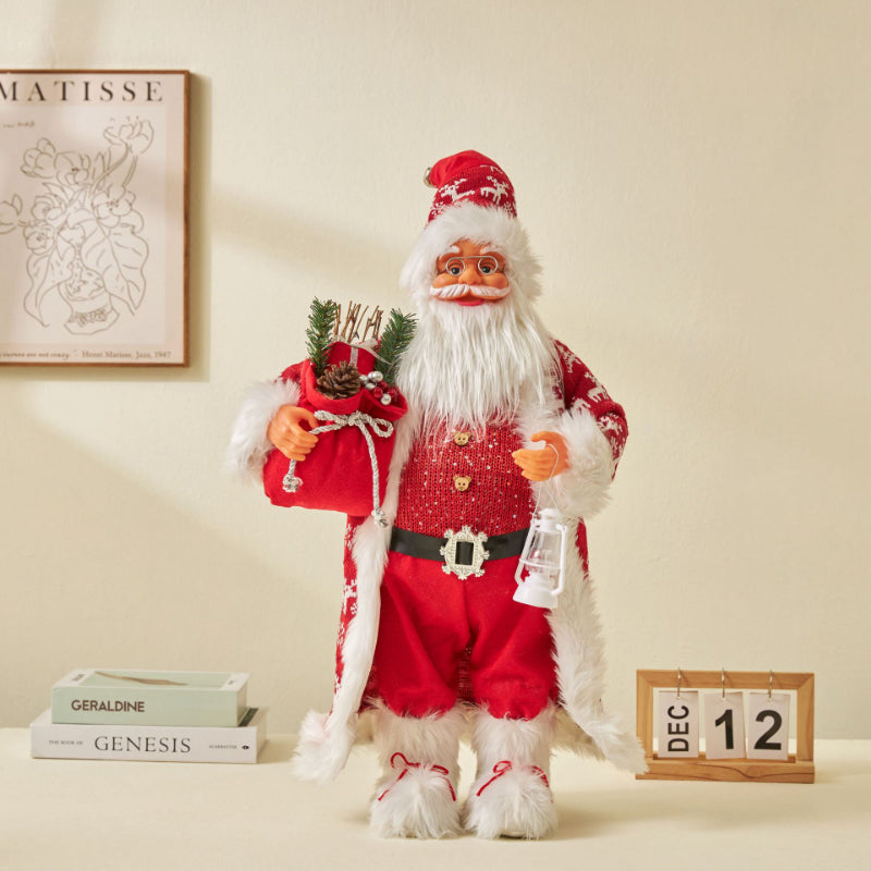 60cm Christmas Large Santa Claus Dolls Ornaments Standing Santa Figurine Doll Christmas Home Decoration Kids Gift navidad
