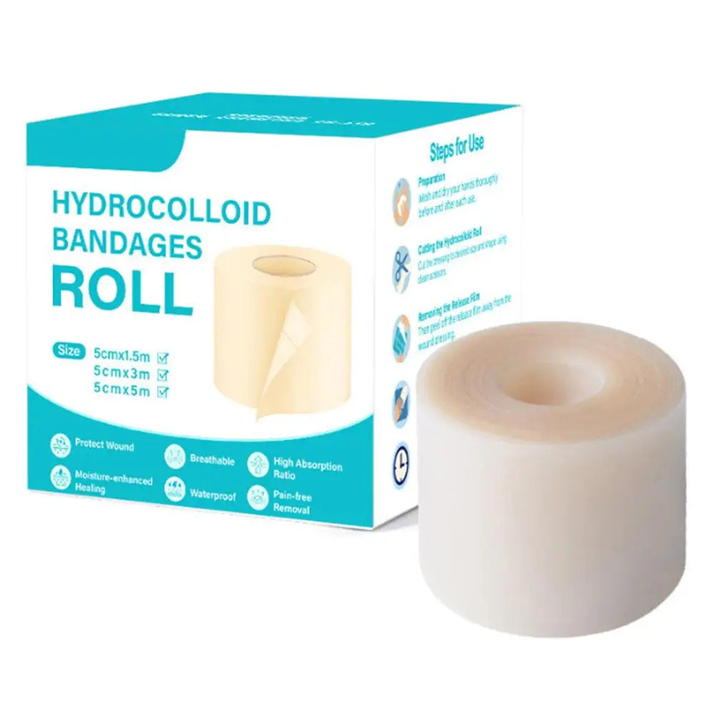 1 Roll Hydrocolloid Roll Invisible Hydrocolloid Dressing With Self-Adhesive Bed Sore Bandages For Wound Care Hydrocolloid Patch