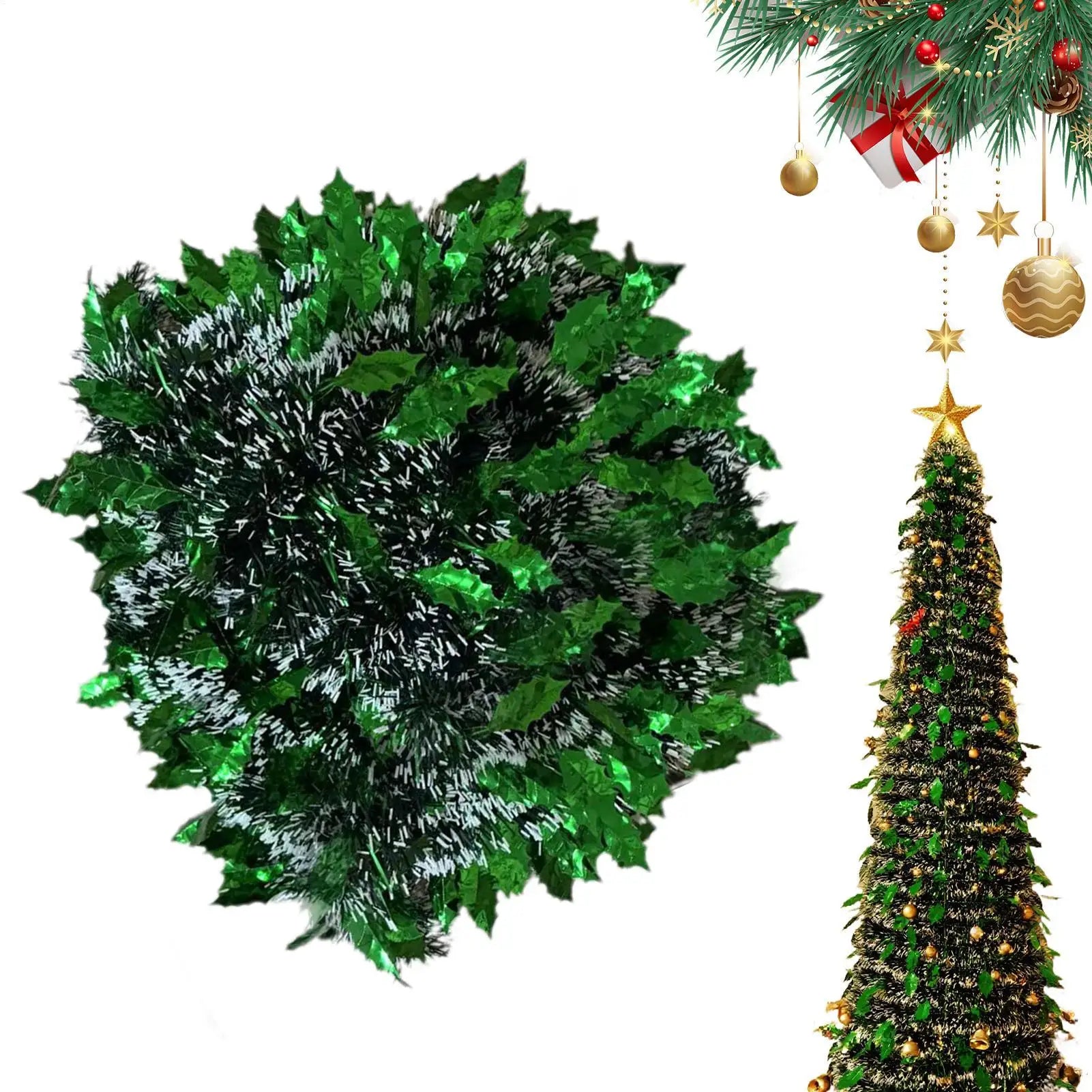 Artificial Christmas Tree 150cm Backyard Festival Decor Foldable Faux Christmas Tree New Year Navidad Decor For Indoor Outdoor