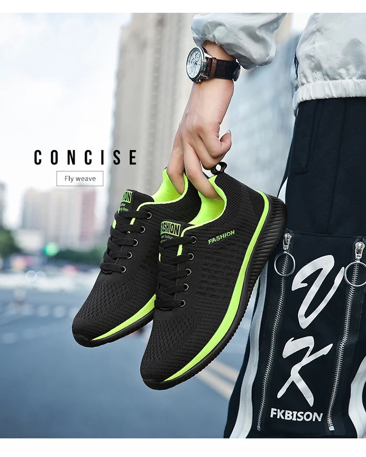 Men’s Lightweight Running Sneakers – Breathable Mesh Casual Shoes