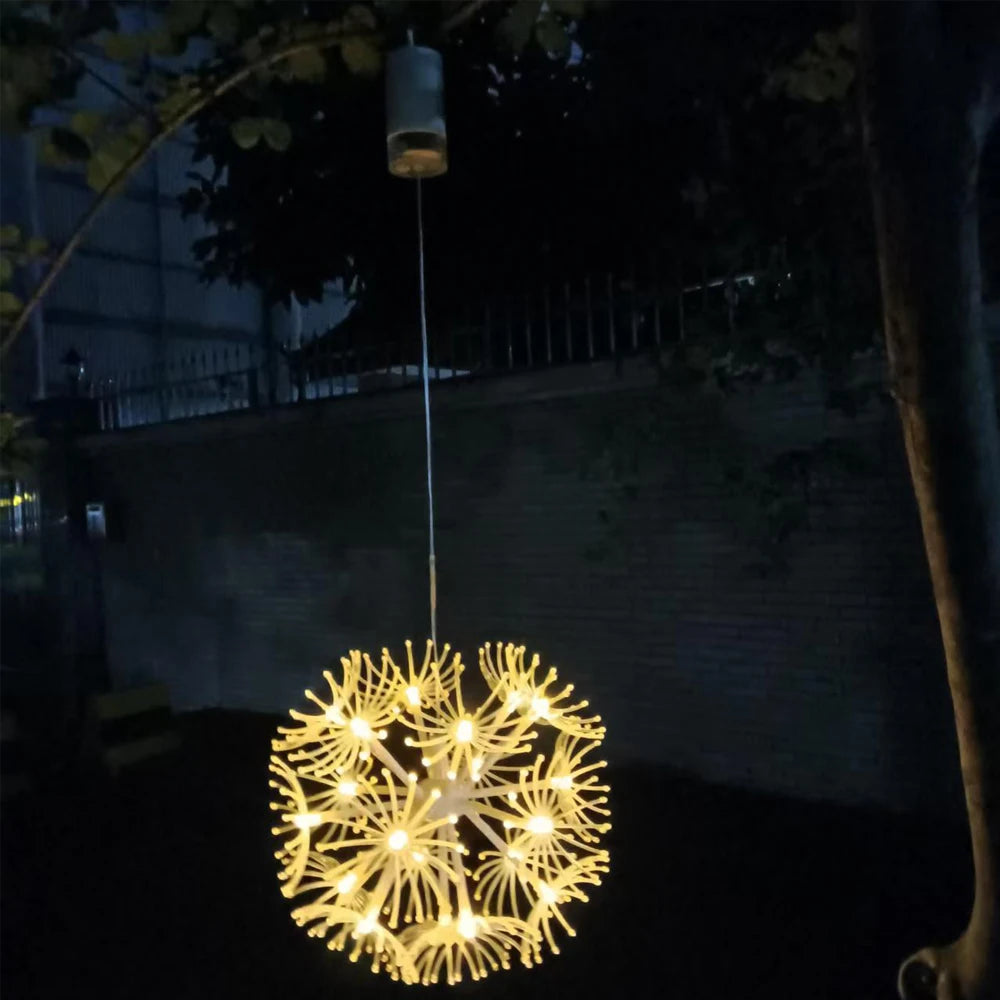 Dandelion Firework Lights 8 Modes 19LED Fairy Starburst Light with Remote Outdoor Decorations for Home, Party, Cafe, Wedding