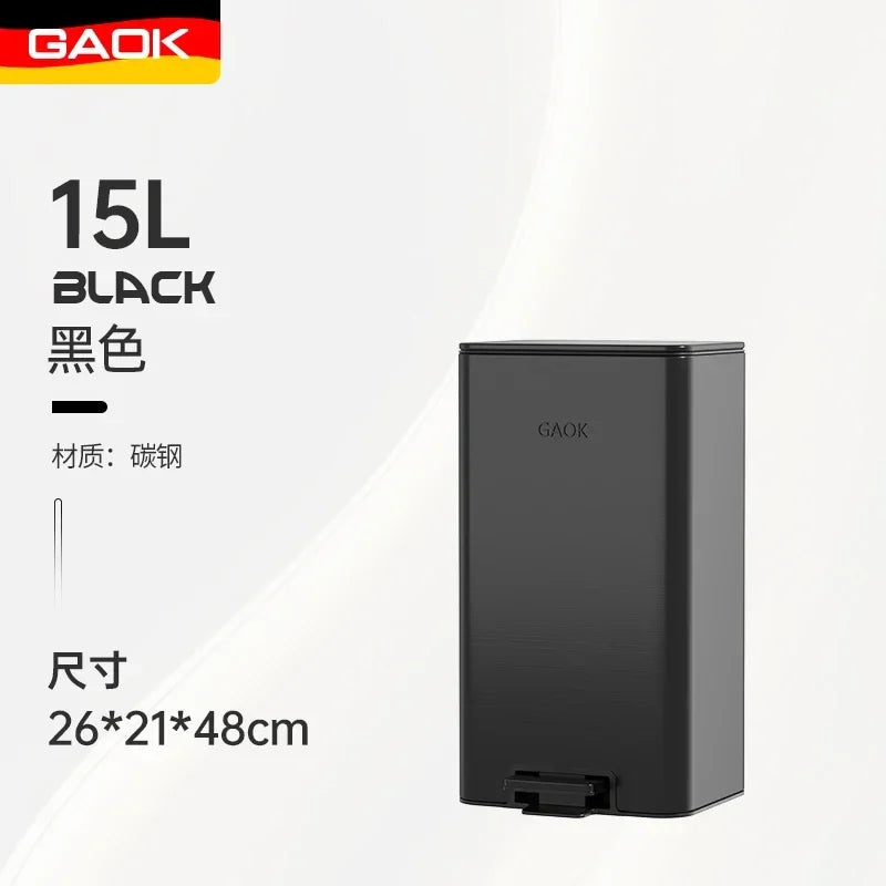 Kitchen Eye-Catching Garbage Can High-Standing Trash Bin Stylish Home Living Room Roller Creative Mobile Bedroom Bin