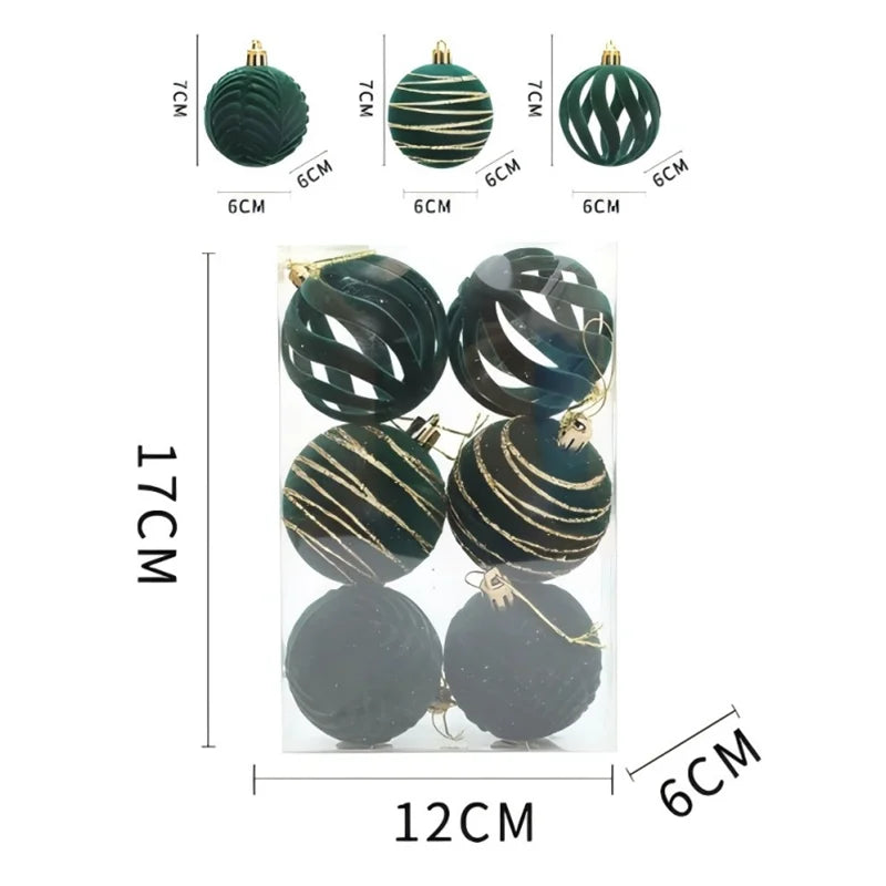 32 Style Christmas Balls Gold Red Christmas Tree Decoration Hanging Bauble Balls Pendant Xmas Party Supplies New Year Gift 2026