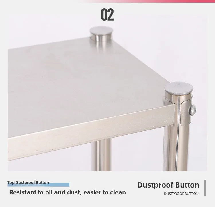 Stainl Steel Kitchen Storage Ra Stand Multi-Layer Microwave Organizer elf Utensil Storage Cabinet Floor Mounted