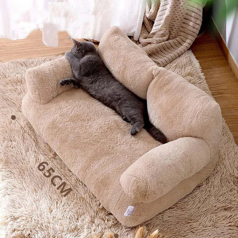 Luxury Plush Cat Sofa Bed for Cats Small Dogs