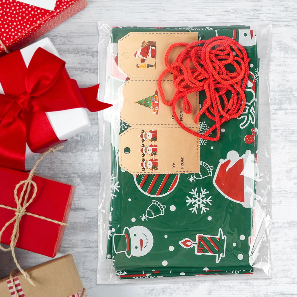 36x56in Merry Christmas Big Candy Bag Santa Santa Claus Gift Bag Snowflake Christmas Decorations For Home New Year Noel Present