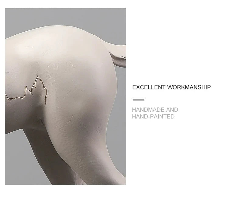 High-End Deer Statue Reindeer Statue Resin Elk Sculpture Living Room Luxury Home Decor Nordic Desktop Accessories New