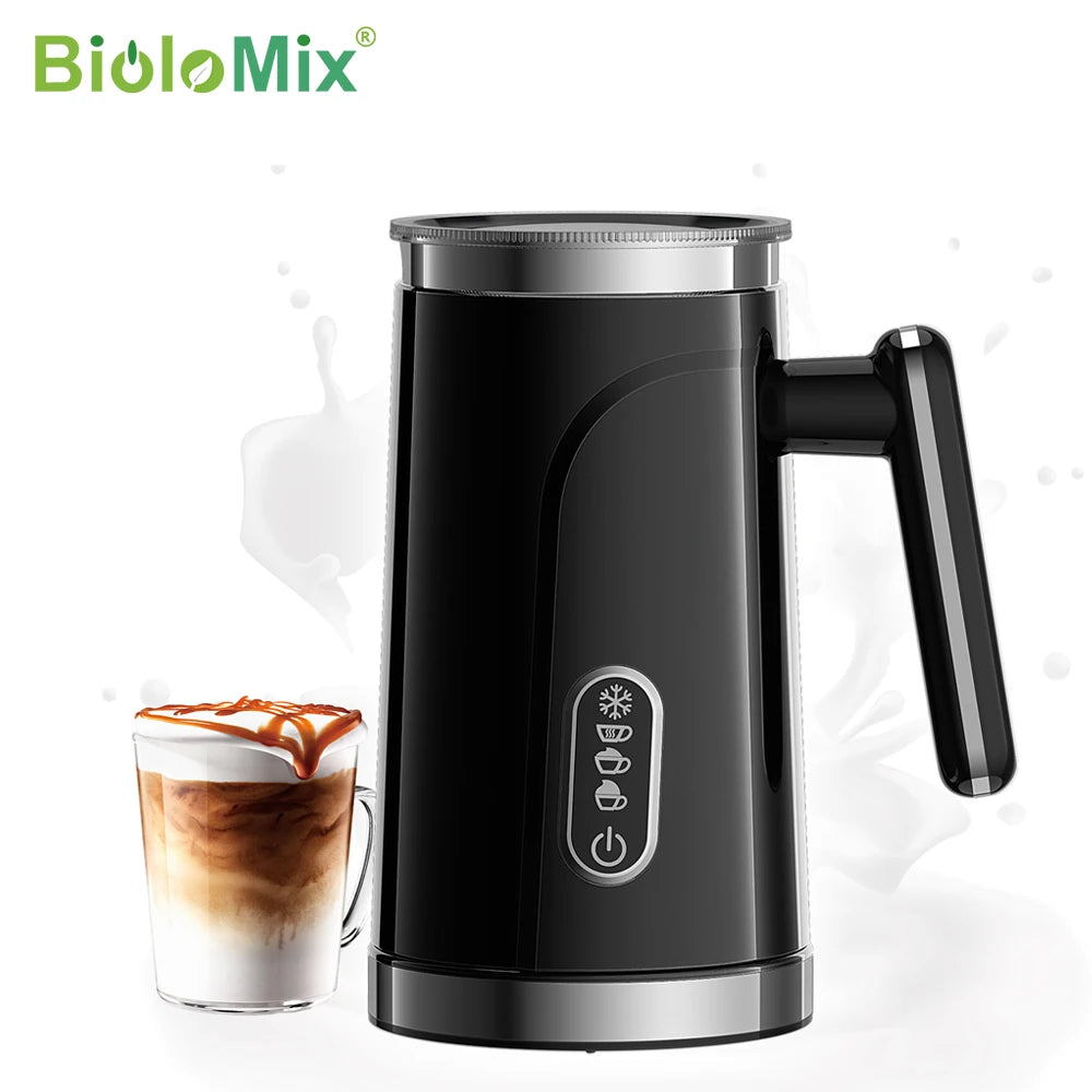 BioloMix 5-in-1 Smart Milk Frother w/LED Touch Display, Style Foam for Coffee & Lattes,Hot And Cold Foam Maker