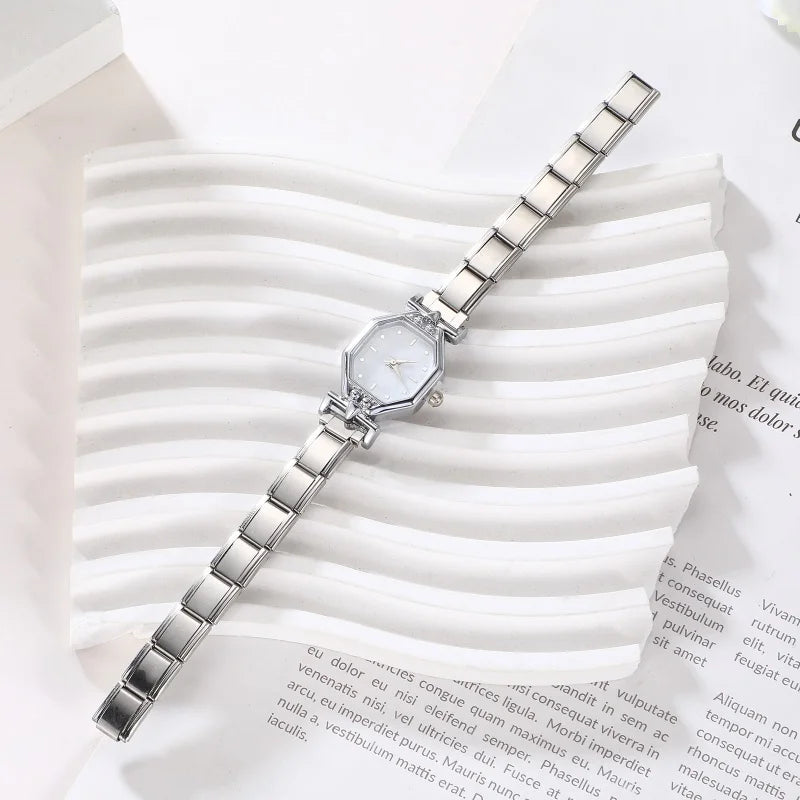 2025 Fashion Women's Men's Stainless Steel Oval Heart Square High Quality Watch Bracelet For Friend Birthday DIY Bracelet Gift
