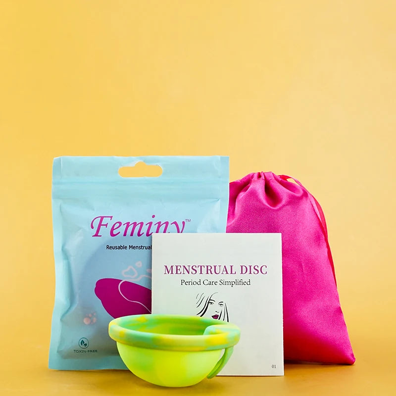 Medical Silicone Menstrual Disc With String Menstrual Cup Period Menstrual Collector Menstruation Disk Women Health Care Hygiene