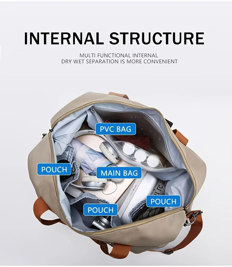 Large Capacity Luggage Bag, A Good Helper for Travel and Boarding Storage, Fashionable and Practical At The Same Time