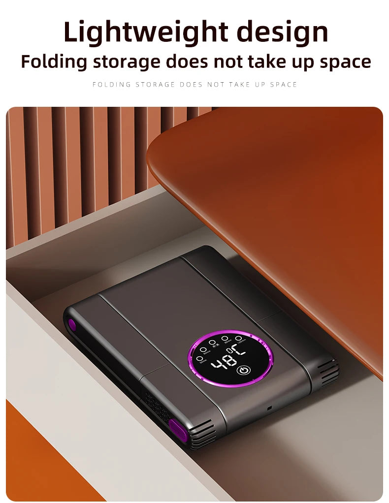 Foldable Electric Shoe Dryer  Deodorizer Sterilizer for Boots Sneakers Portable Smart Display Timer Control Travel Home Gym