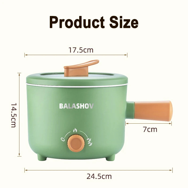 Electric Cooker Kitchen Appliance Double Layer Home for Hot Pot Cooking Soup Heater Multifunction Cooker Mini Non-stick Pan Pots