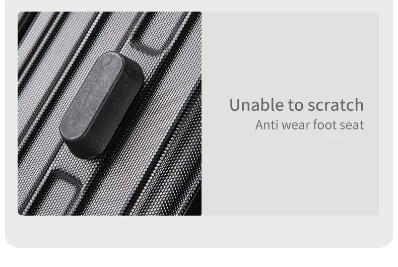 Aluminum Alloy Carry-On Luggage with Cup Holder Spinner Case