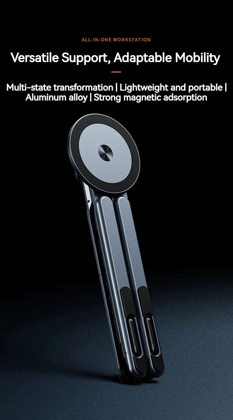 Foldable Aluminum Laptop & Tablet Stand – Portable Adjustable Holder